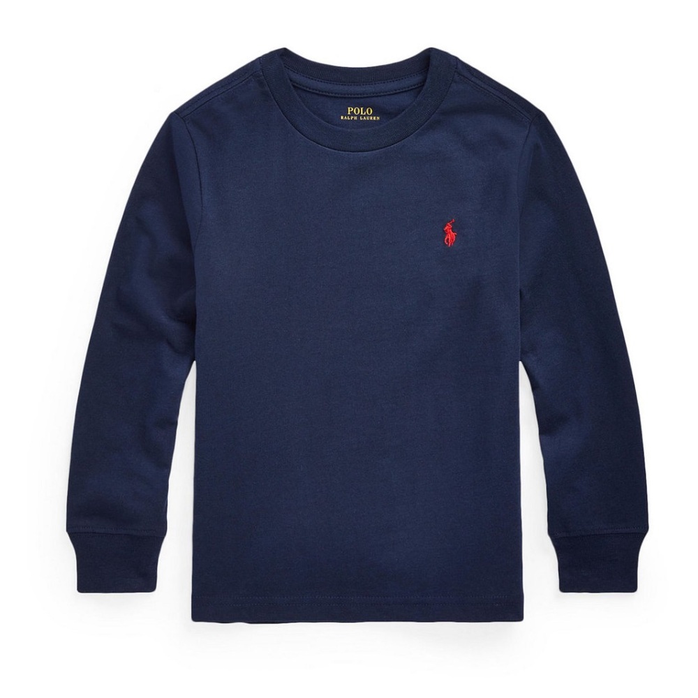 EXCELLENT USED CONDITION Ralph Lauren Cotton Jersey Long-Sleeve Crewneck Tee, 5